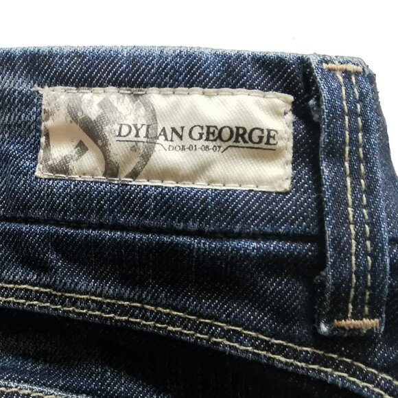 DYLAN GEORGE Jeans JEZEBEL Regular Rise Flare Ring Spun Blue Denim SIZE 24 - Picture 6 of 7
